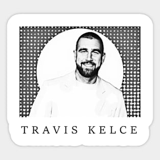 travis kelce #4 Vintage art drawing Sticker